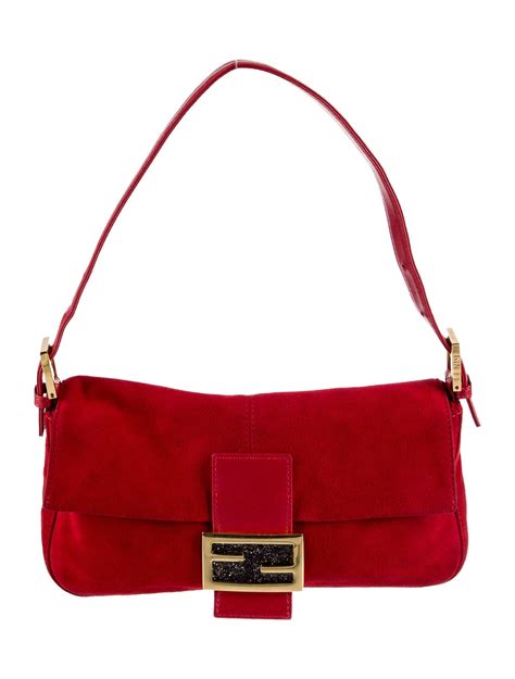 fendi suede baguette bag.